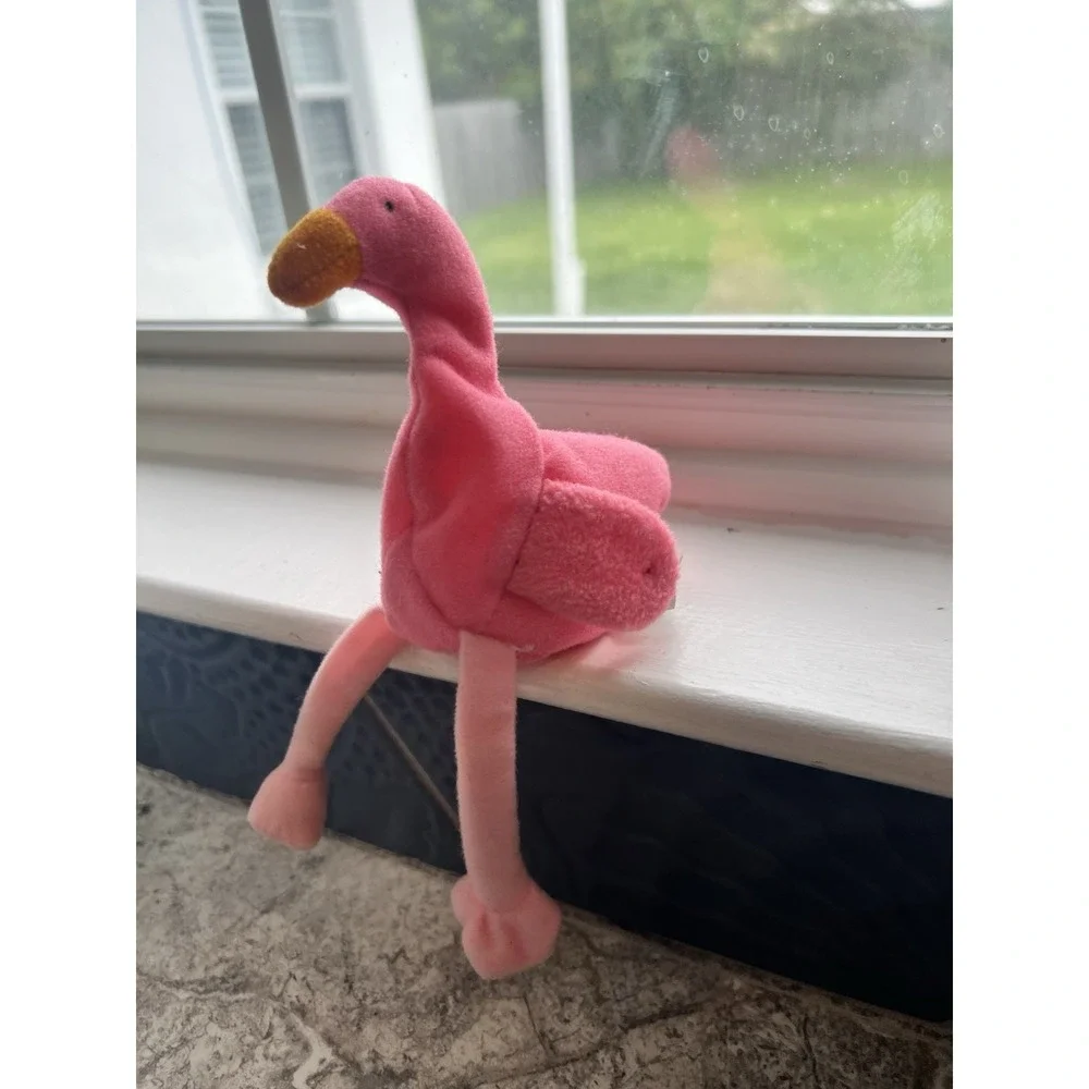 Ty Beanie Baby Pink Flamingo Plush Bird 1999 Vintage Small Mini